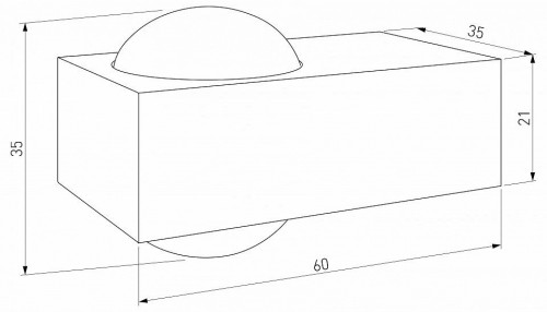 Уличный настенный светильник со светодиодами Elektrostandard Lenses a070458