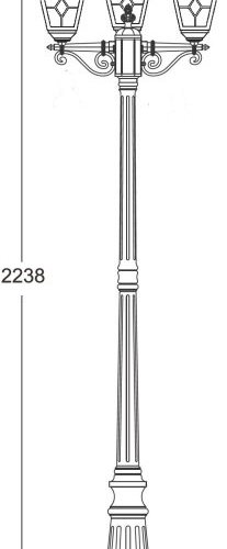 Наземный фонарь Oasis Light QUADRO M lead GLASS 79909MBlgW Bl