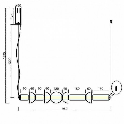 Подвесной светильник Cosmo MOD210PL-L39B3K