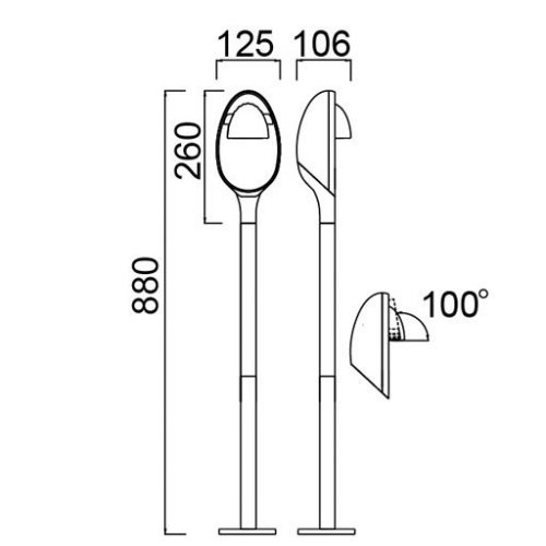 Наземный светильник Oasis Light W6161-880