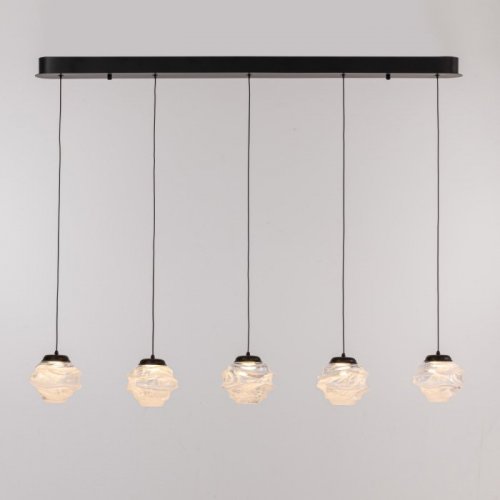 Подвесной светильник MD25030003 MD25030003-5B matt black/clear