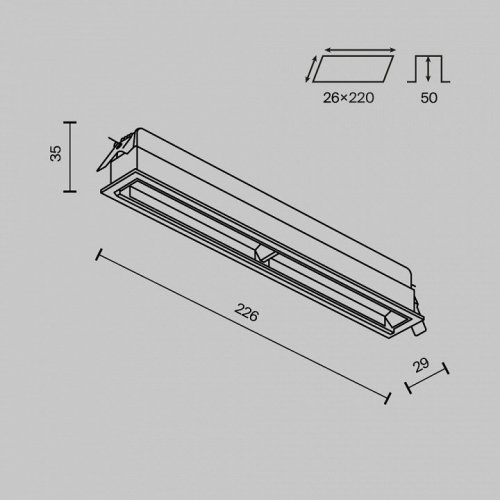 Точечный светильник Maytoni Parete DL100-12W2.7-3-4K-B
