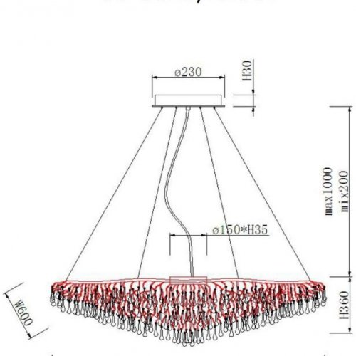 Подвесная люстра 86-8015/1200S