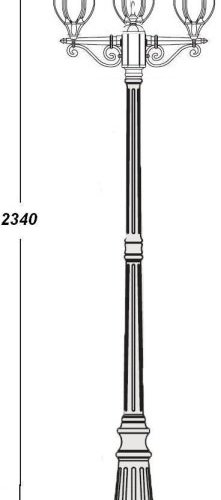 Наземный фонарь Oasis Light GENUYA 92109B Bl Наземный фонарь Oasis Light GENUYA 92109B Bl