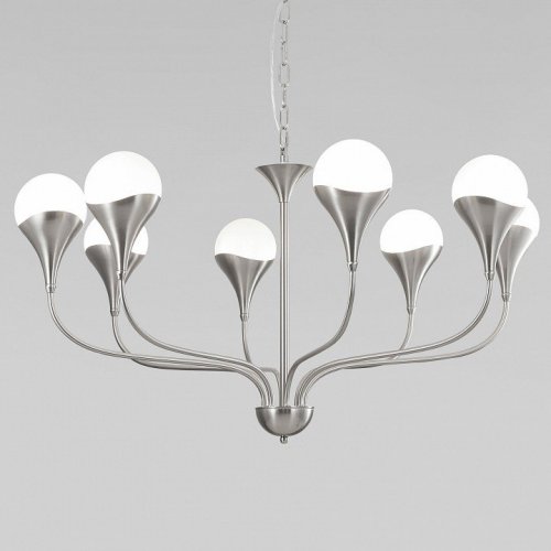 Подвесная люстра Eurosvet Calyx 60169/8 никель Подвесная люстра Eurosvet Calyx 60169/8 никель