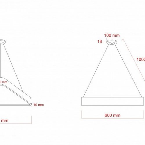 Подвесной светодиодный светильник Geometria ЭРА Delta SPO-151-B-40K-030 30Вт 4000К черный Б0050575