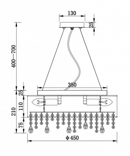 Подвесной светильник Maytoni Manfred MOD600PL-06W Подвесной светильник Maytoni Manfred MOD600PL-06W