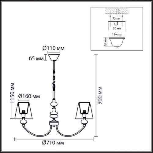 Подвесная люстра Lumion Kentuki 8283/5 Подвесная люстра Lumion Kentuki 8283/5