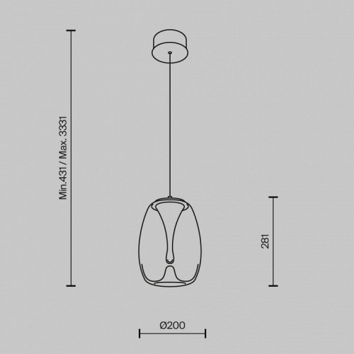 Подвесной светильник Maytoni Splash MOD282PL-L8G3K Подвесной светильник Maytoni Splash MOD282PL-L8G3K