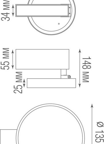 Трековый светильник Luna DL18791WW24WM