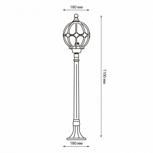 Наземный низкий светильник Uniel UUL-T90B UL-00007880