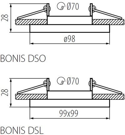 Точечные светильники Kanlux BONIS DSO-C 28701
