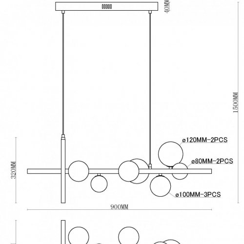 Подвесная люстра MyFar George MR1140-7PL
