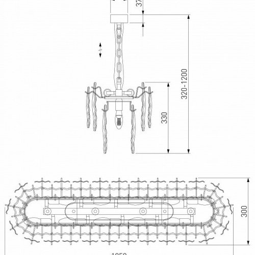 Подвесная люстра Bogate's Leaf 370