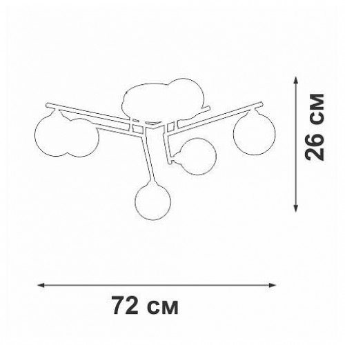 Потолочная люстра Vitaluce V2569 V2569-1/6PL