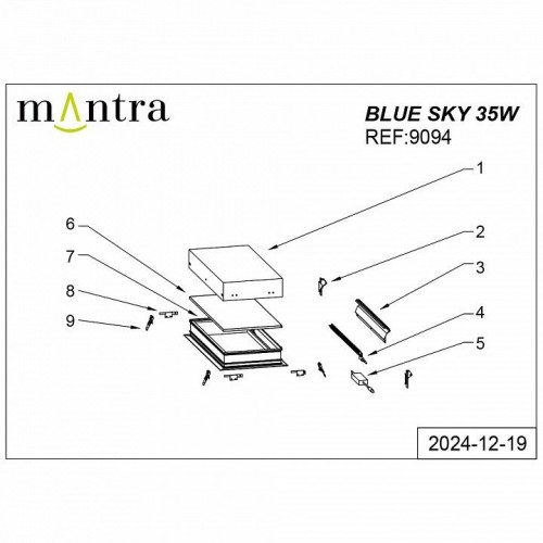Встраиваемый светильник Mantra Blue Sky 9094