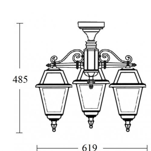Потолочный светильник уличный Oasis Light FARO-FROST S 91170fSA/3 Bl