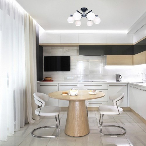 Потолочная люстра Eurosvet Blasco 30145/6 хром/венге