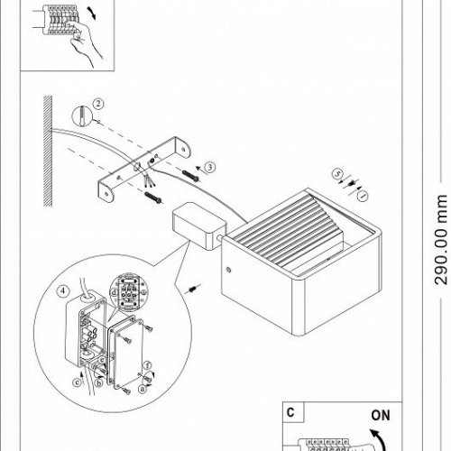 Уличный настенный светодиодный светильник Eglo Doninni 1 98266
