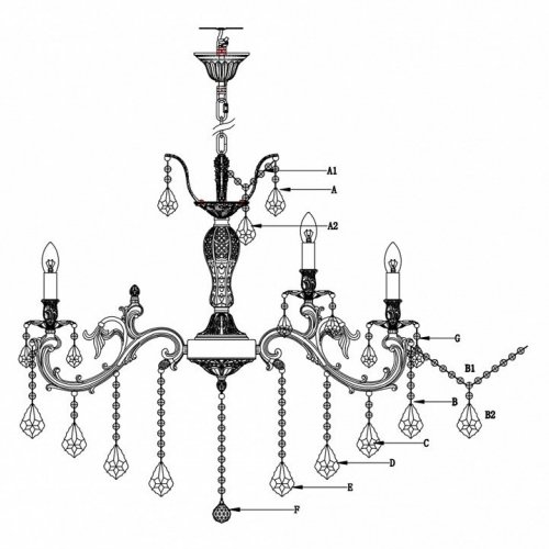 Подвесная люстра Lucia Tucci Barletta 122.10.5 Antique Подвесная люстра Lucia Tucci Barletta 122.10.5 Antique