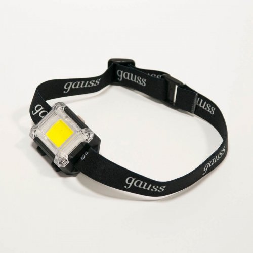 Налобный светодиодный фонарь Gauss от батареек 65х45 180 лм GF304 Налобный светодиодный фонарь Gauss от батареек 65х45 180 лм GF304