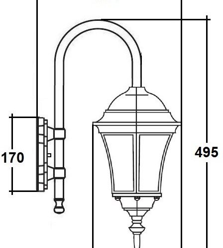 Настенный фонарь уличный ASTORIA 1 S 91302S/10 Gb