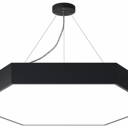 Подвесной светодиодный светильник Geometria ЭРА Hexagon SPO-122-B-40K-066 66Вт 4000К черный Б0050553