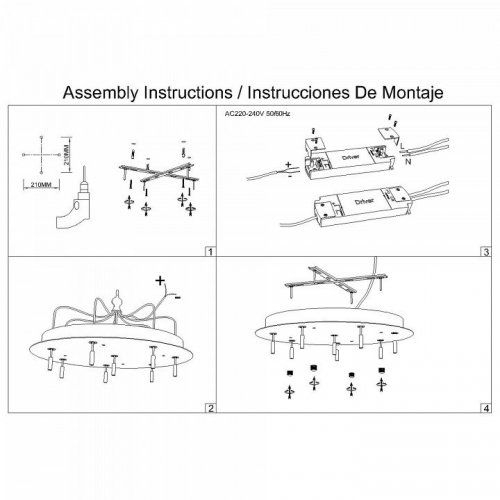 Подвесная люстра Mantra Boomerang 9366+9235 (8L)
