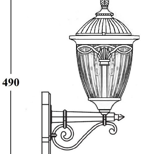 Настенный фонарь уличный Oasis Light FES 86301 02 Bl Настенный фонарь уличный Oasis Light FES 86301 02 Bl