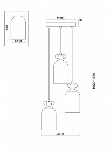 Подвесной светильник Freya Pitch FR5365PL-03CH
