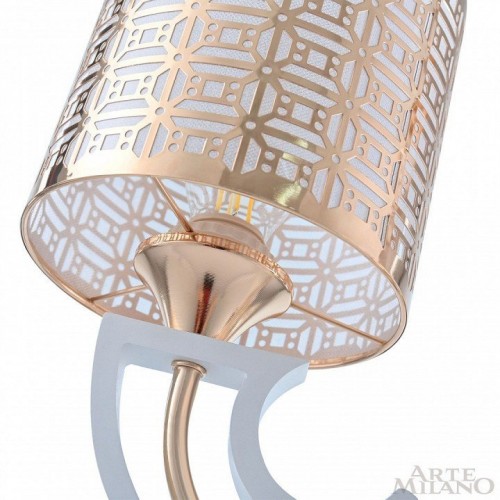 Подвесная люстра Arte Milano Florentia-8857 308857/5 Wh/Gd Подвесная люстра Arte Milano Florentia-8857 308857/5 Wh/Gd