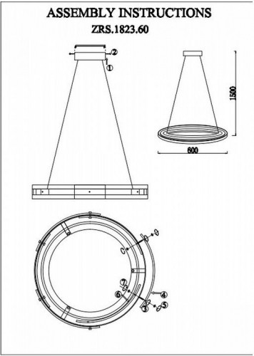 Подвесной светильник Zortes Criolla ZRS.1823.60
