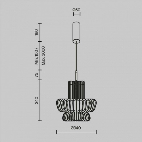 Подвесной светильник Namiki MOD465PL-L12BK3