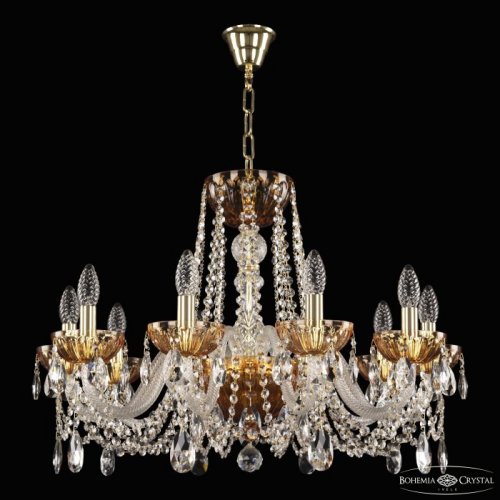 Подвесная люстра Bohemia Ivele Crystal 5402 5402/10/240 G Amber/M-1H