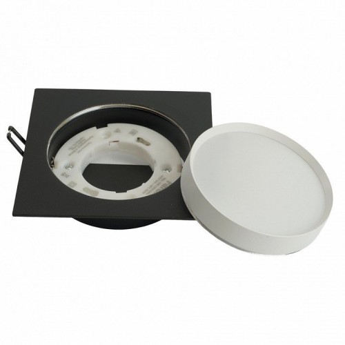 Светильник встраиваемый Feron DL506 потолочный GX53 черный + белый квадрат 51360