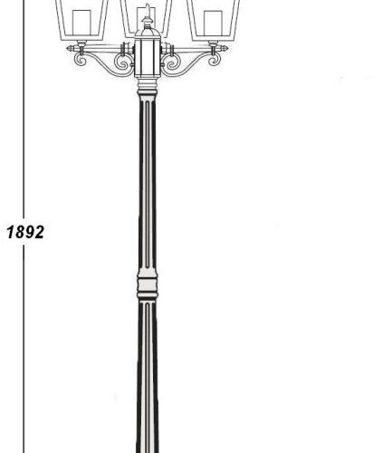 Наземный фонарь Oasis Light PRAGA 15908B Gb