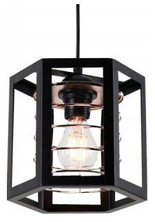 Подвесной светильник IMEX MD.8818-1-P BK+FGD Подвесной светильник IMEX MD.8818-1-P BK+FGD