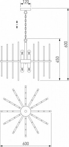 Подвесная люстра Bogates Allure 356/6 Smart латунь