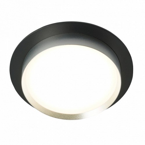 Светильник встраиваемый Feron DL507 потолочный GX53 черный + серебро круг 51355