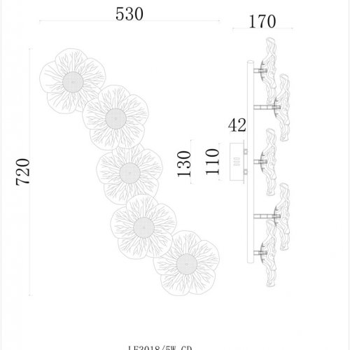 Бра Violetta LE3018/5W GD