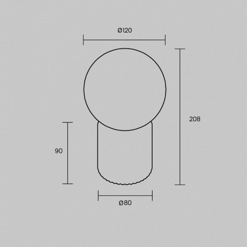 Интерьерная настольная лампа Omaggio MOD404RL-L3BG3K