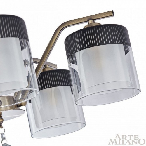 Потолочная люстра Arte Milano Napoli-2646 332646/5 AB+BK Потолочная люстра Arte Milano Napoli-2646 332646/5 AB+BK