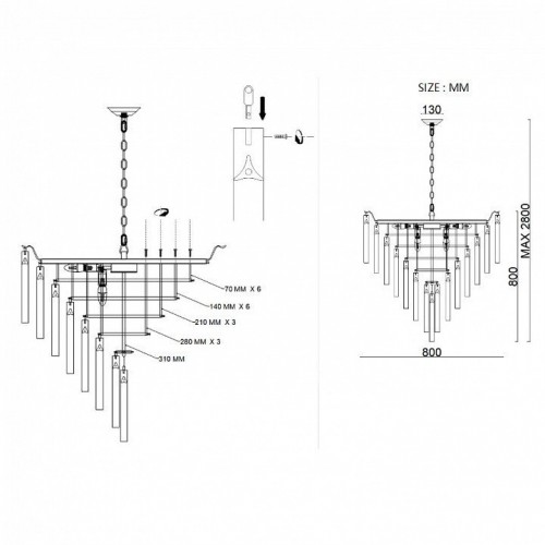 Подвесная люстра Imperiumloft Eich 40,1594