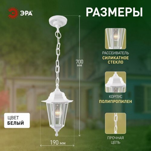 Подвесной светильник Эра  НСУ 06-60-001 белый