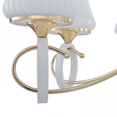 Подвесная люстра Arte Milano Florentia-2387 302387/5 Wh/Gd Подвесная люстра Arte Milano Florentia-2387 302387/5 Wh/Gd