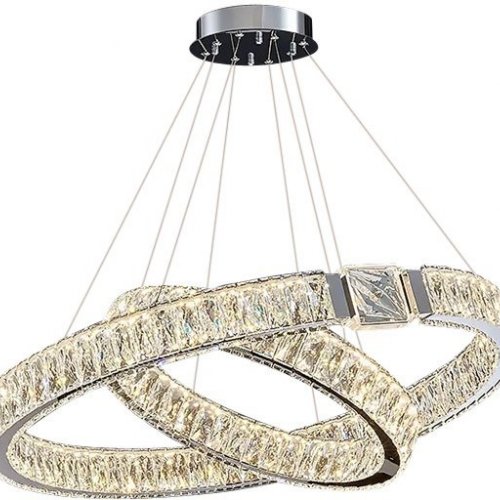 Подвесная люстра DeLight Collection D8010 D8010P/2R/D800+600 silver Подвесная люстра DeLight Collection D8010 D8010P/2R/D800+600 silver