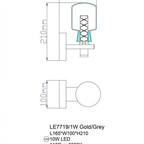 Бра Marie LE7719/1W Nickel