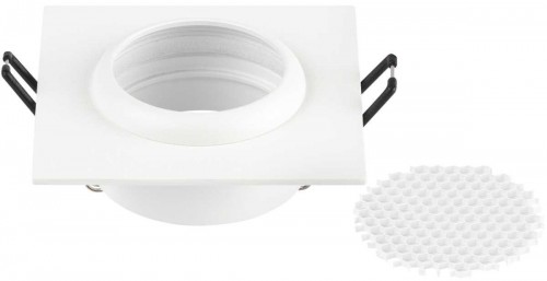 Светильник встраиваемый алюминиевый ЭРА KL110 WH под лампу MR16 GU5.3 белый матовый Б0061529