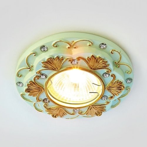 Точечный светильник Ambrella light Дизайн С Узором И Орнаментом Гипс D4440 GR