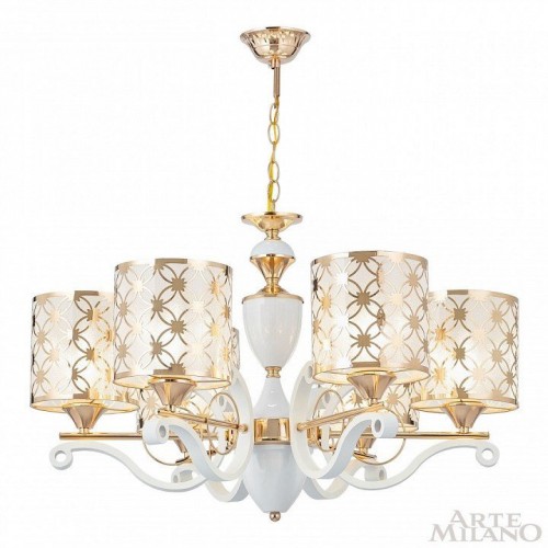 Подвесная люстра Arte Milano Florentia-3097 303097/6 Wh/Gd